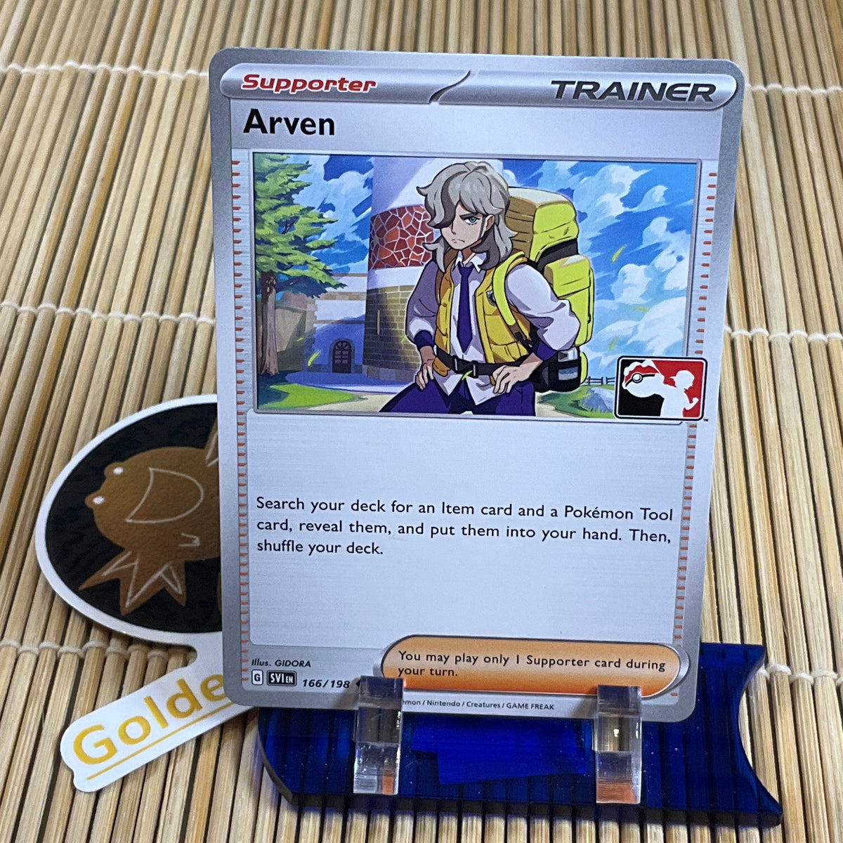 Arven (166/198) (Pokemon League Stamp) Arven (166/198) (Pokemon League Stamp)