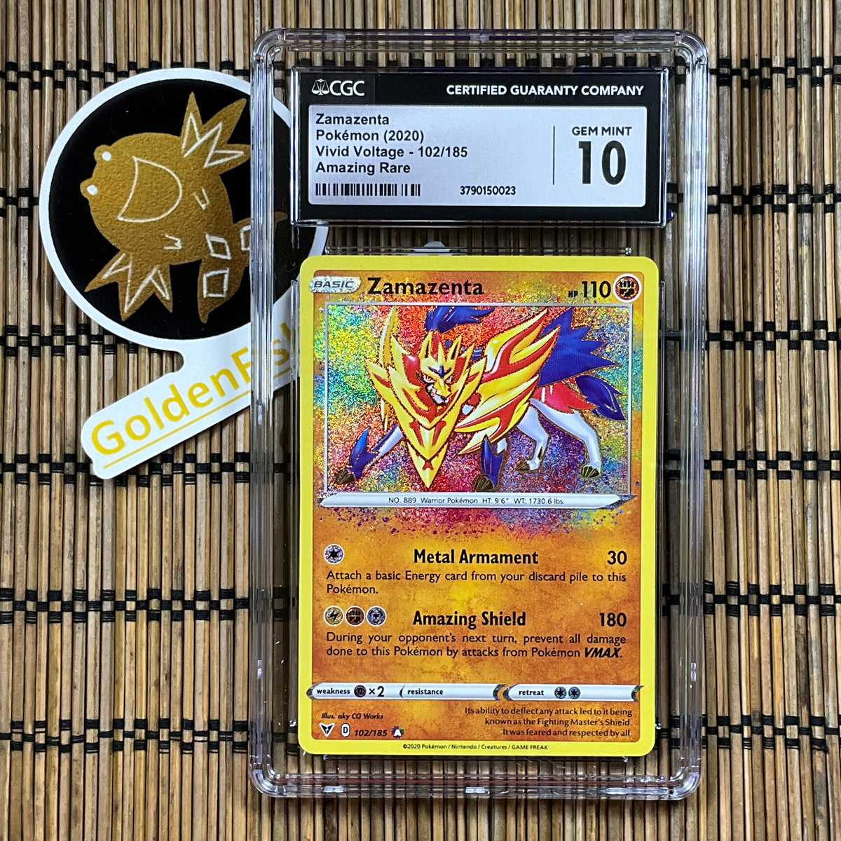 Zamazenta 102/185 (CGC 10 Gem Mint) GoldenFishGames Zamazenta 102/185 (CGC 10 Gem Mint) GoldenFishGames