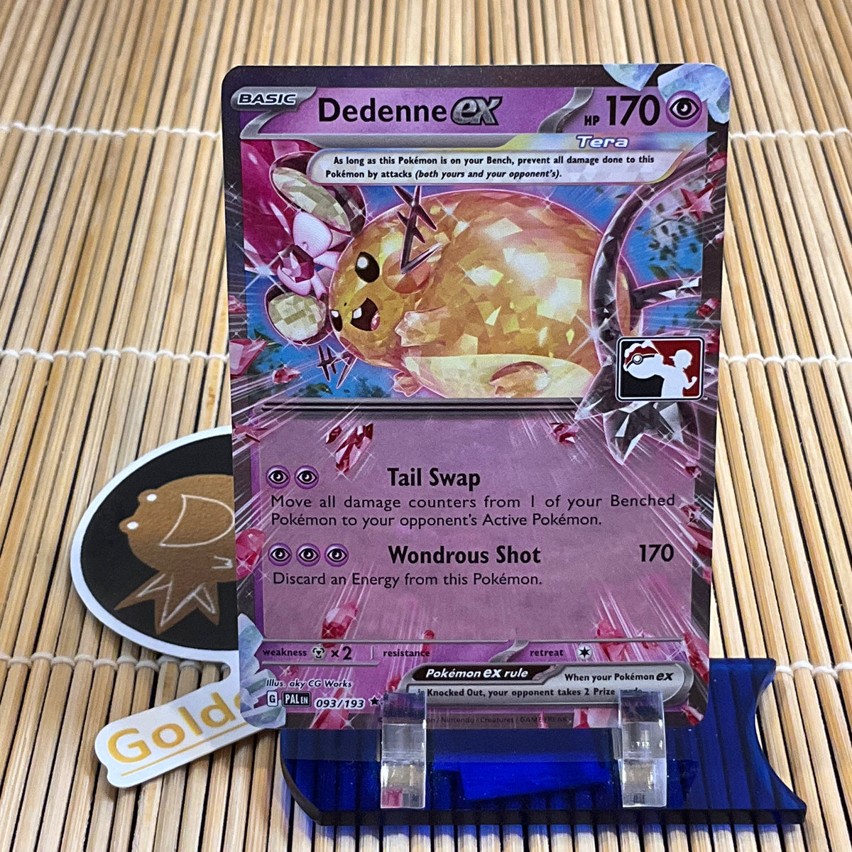 dedenne pokemon card full art Dedenne ex (093/193) (Pokemon League Stamp) – GoldenFishGames