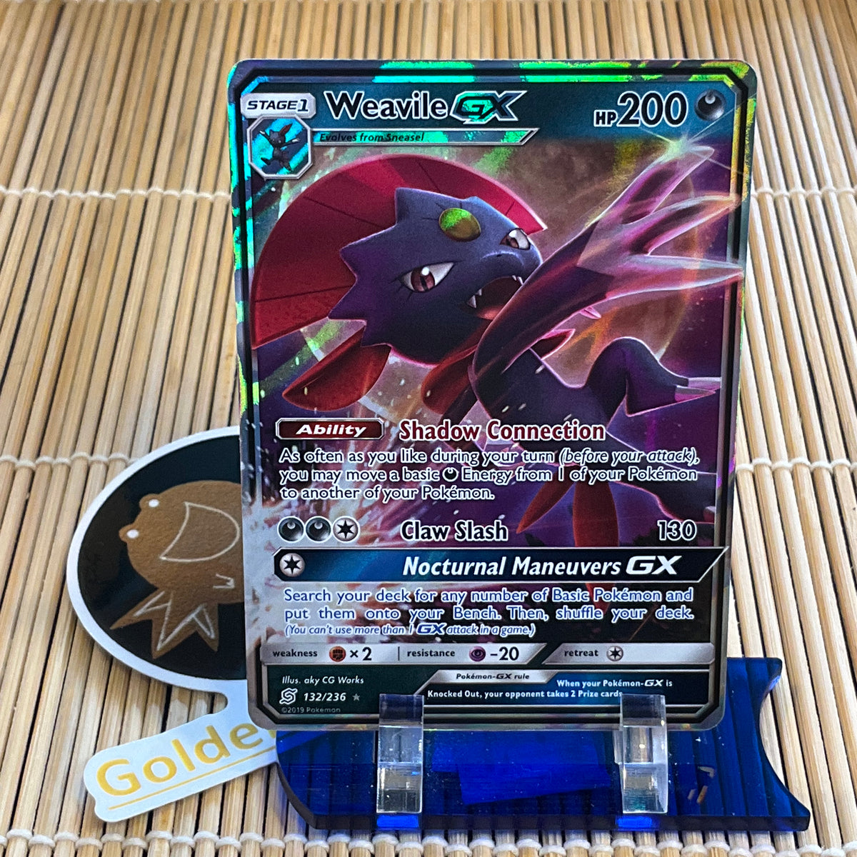 pokemon weavile card Weavile GX (132/236) – GoldenFishGames