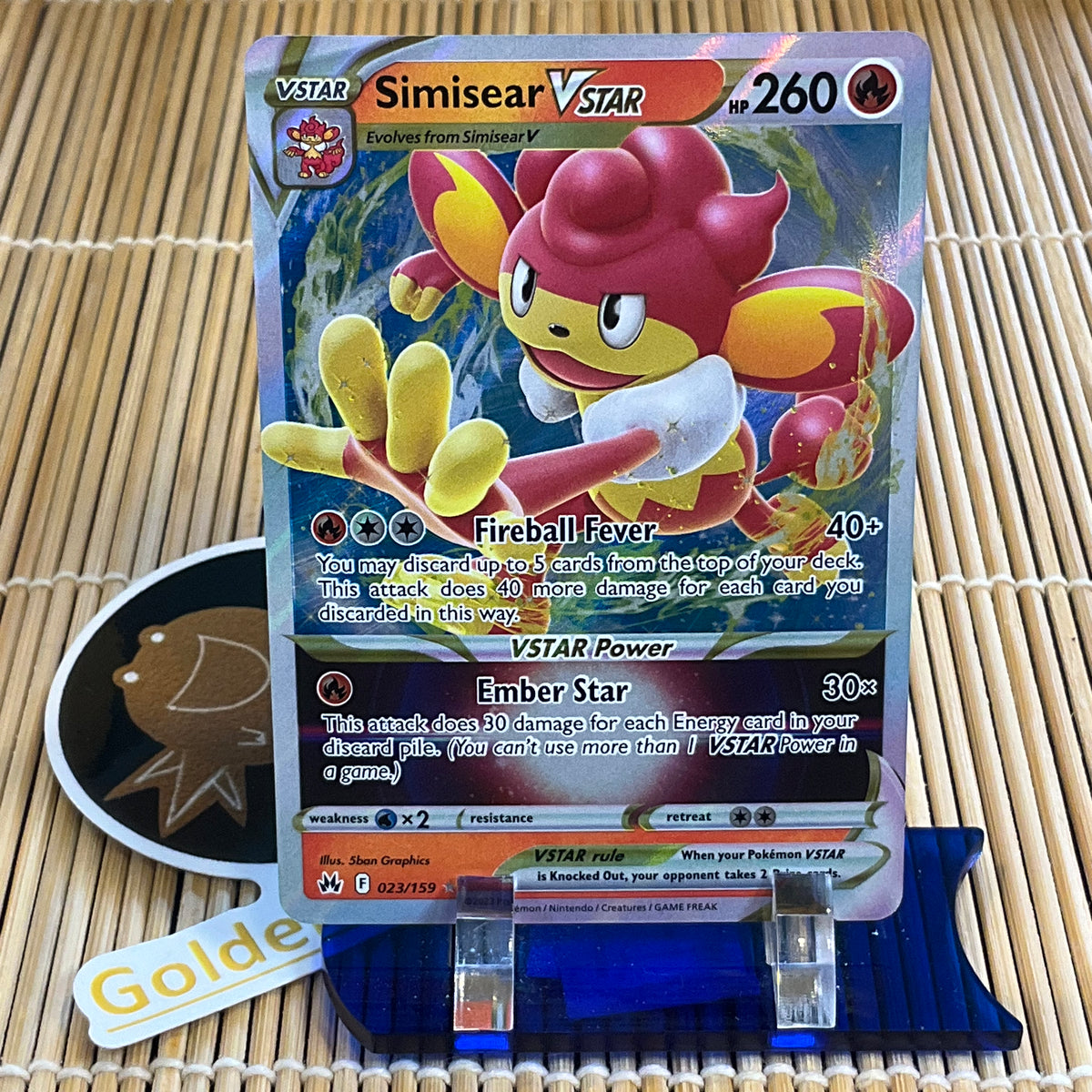 PSA10 Gem Mint Pokemon Card Simisear VSTAR SAR 214/172 VSTAR