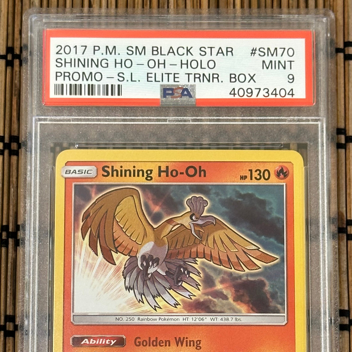 shining ho oh pokemon card Shining Ho-Oh SM70 (PSA 9) – GoldenFishGames