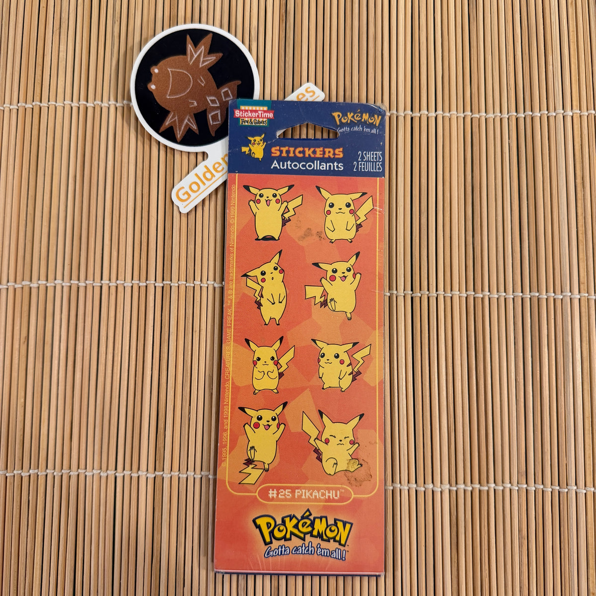 Pokémon Pikachu Vintage Sticker Set – GoldenFishGames