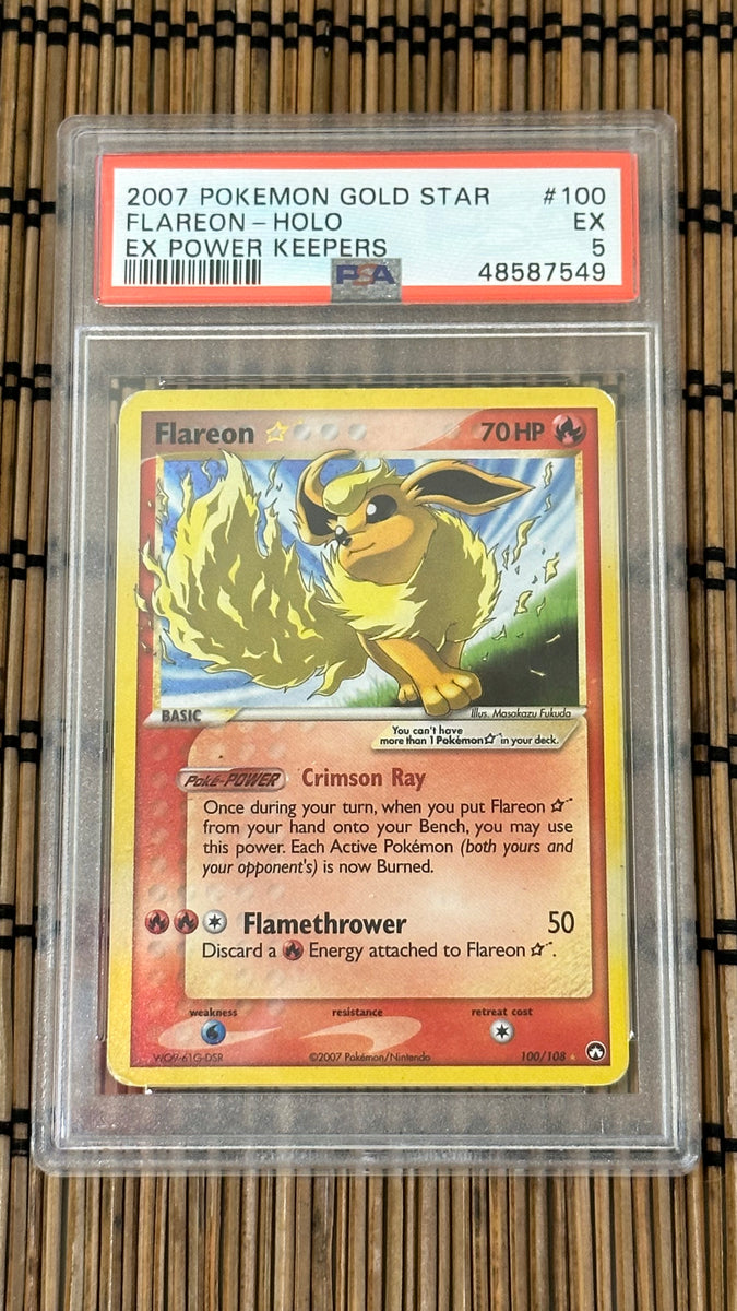Flareon Gold Star #100 PSA 8 [Ex Power Keepers]