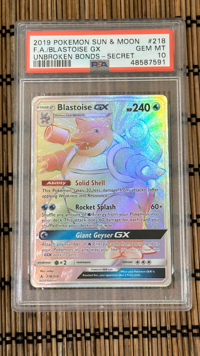 Blastoise GX (218/214) (PSA 10 Gem Mint) GoldenFishGames Blastoise GX (218/214) (PSA 10 Gem Mint) GoldenFishGames