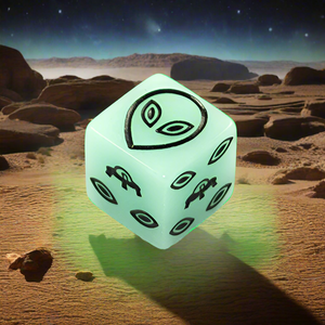 Dice Set (2 Pcs. Alien Dice) (Glow in the Dark)