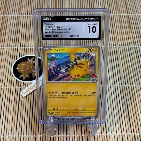 Pikachu 190 (World Champions Stamp) (CGC 10)