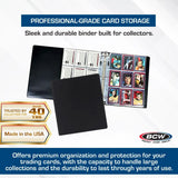 Binder (BCW 2” Plain Album, 3-Ring Binder, 9 Pocket, Black)