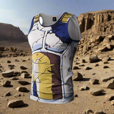 Dragon Ball Z Compression Tank Top (Battle Damaged Sayin Armor)