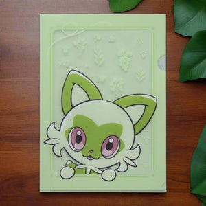 Pokemon Center 2022 Scarlet Violet A4 Size Clear File Folder (Sprigatito)