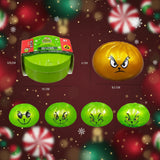 Glitter Christmas Grinch Mystery Squishy Dumpling Stress Relief Squishy Toy