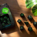 Dice Set (7 Pcs. Elvish Dice Set) (Glow in the Dark)