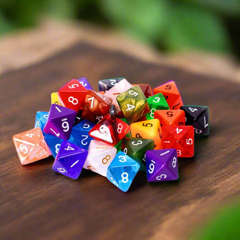 Dice Set (1 Pcs. Acrylic - Random Color D8)