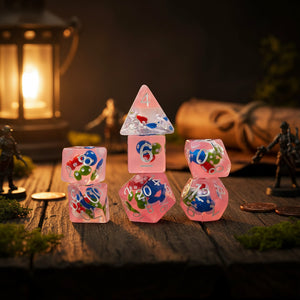 Dice Set (7 Pcs. Resin - Magic Mushroom)