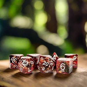 Dice Set (7 Pcs. Eternal Resin - Fire)