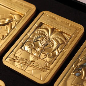 Yu-Gi-Oh Exodia The Forbidden One 24 Karat Gold Plated ingot Set