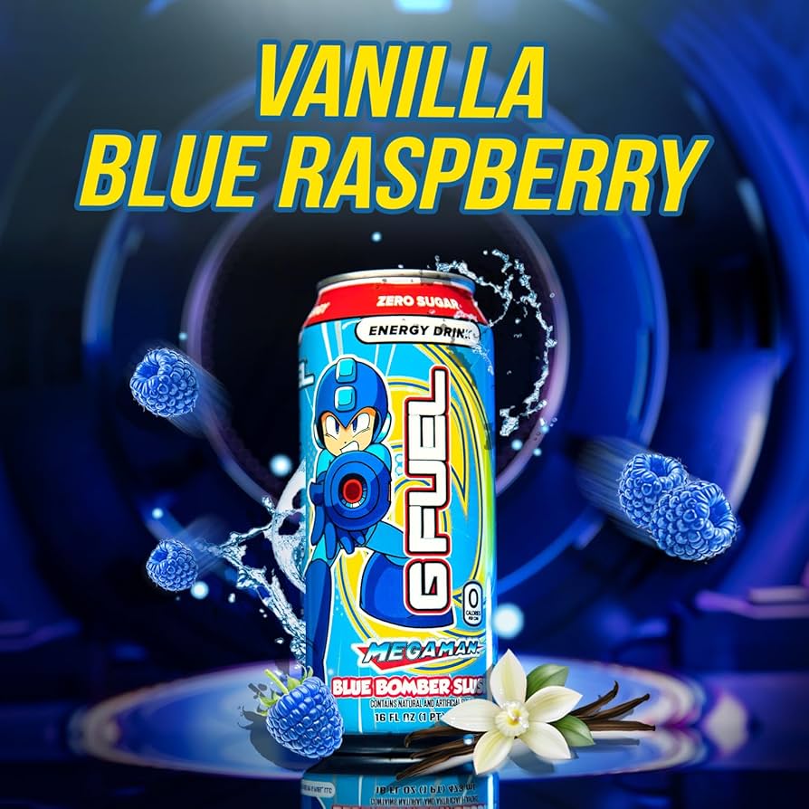 GFUEL: Energy Drink (Megaman Blue Bomber, 16oz) – GoldenFishGames