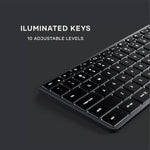 Satechi - Slim X3 Bluetooth Blacklit Keyboard with Numberpad