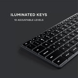 Satechi - Slim X3 Bluetooth Blacklit Keyboard with Numberpad
