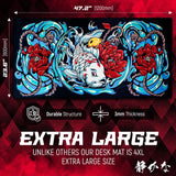 Shizukana Extra Large Desk Mat (Angry Koi)