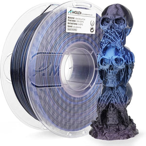 Amolen: PLA Shiny Silk Gradient 1.75mm, 1KG/2.2LB (Blue/Black)