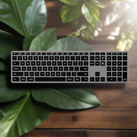 Satechi - Slim X3 Bluetooth Blacklit Keyboard with Numberpad