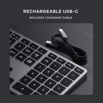 Satechi - Slim X3 Bluetooth Blacklit Keyboard with Numberpad