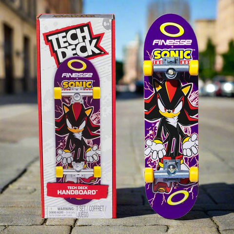 TECH DECK, Finesse X Sonic The Hedgehog Handboard; Authentic Mini Skateboard