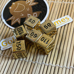 TCG Premium Metal Dice Set for Health Tracking