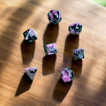 Dice Set (7 Pcs. Black/Pink)