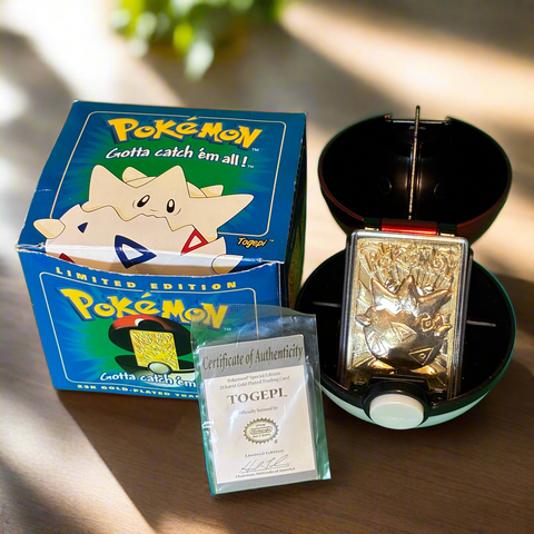 Vintage Pokémon Togepi 23K Gold-Plated Card – Burger King Promo (1999) (Blue Box)