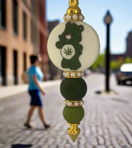 Marijuana Carebear Self Defense  Keychains