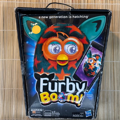 Furby Boom Blue Waves Plush Toy (In Orange Stars Box, Used)