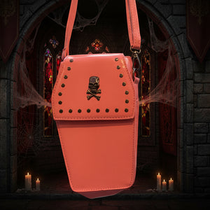 Gothic Vintage Studded Crossbody Bag (Pink)