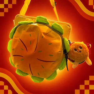 Cheeseburger Crossbody Bag with Plush Toy