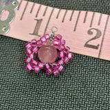 Glass Bead Pink Bow Charm