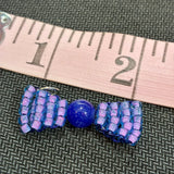 Glass Bead Blue Pink Bow Charm