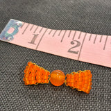 Glass Bead Orange Bow Charm