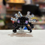 Glass Bead Black Axolotl Charm