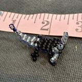 Glass Bead Black Axolotl Charm
