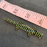 Glass Bead Green Alligator Charm