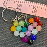 Glass Bead Rainbow Keychain