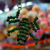 Glass Bead Green Frog Charm