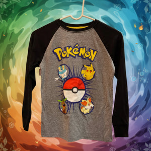 Pokémon Kids T-Shirt XY Kalos Starters (Large 10-12)