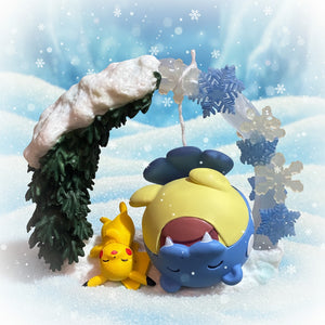 Re-ment Pokémon Circular Diorama Collection Figure (Spheal and Pikachu)
