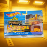 Hot Wheels (Pencil Pusher - Super Rigs) (Functional Pencil Sharpener) (Yellow/Gold)