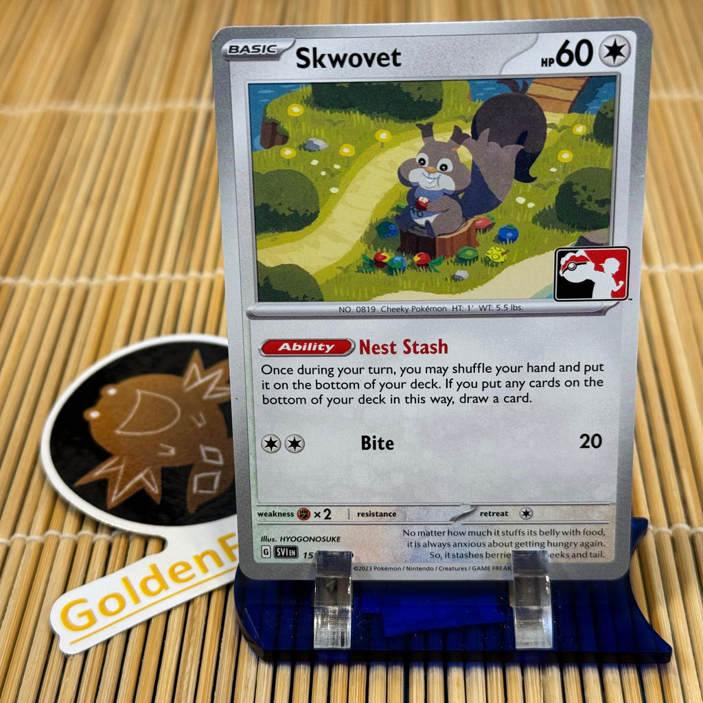 Skwovet (151/198) (Pokemon League Stamp) GoldenFishGames Skwovet (151/198) (Pokemon League Stamp) GoldenFishGames