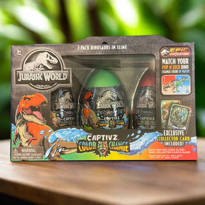 Jurassic World Captivz Color Change (3 Pack Dino in Slime)