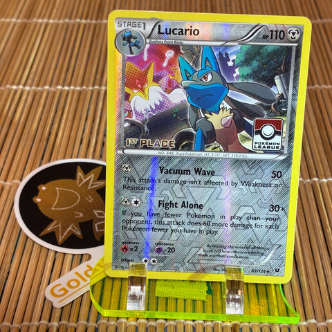 Lucario (63/124) (1st Place Pokemon League stamp)