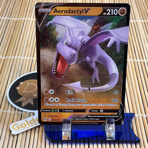 aerodactyl v pokemon card price Aerodactyl V (092/196) – GoldenFishGames